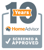 10 Years Screened and Approved on HomeAdvisor